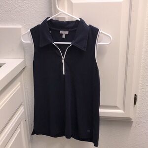 Talbots collared 1/4 zip top.
